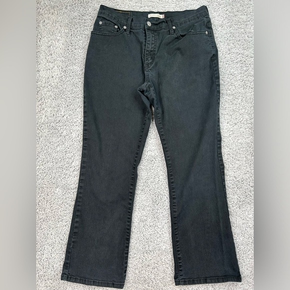 Levi's Jeans Womens 12 Relaxed Bootcut 550 Fit Casual Black Denim Rodeo Night - Picture 1 of 4